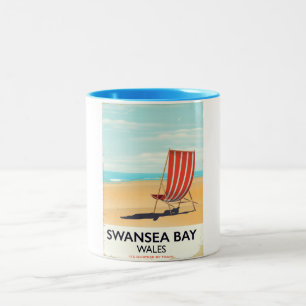 Caneca De Café Em Dois Tons Swansea Bay Wales poster