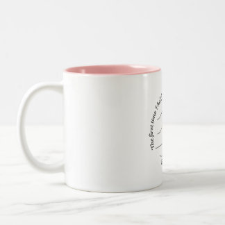 Caneca De Café Em Dois Tons Sweet Baby 2026 Holding Hands Minimalist Coffee Mu
