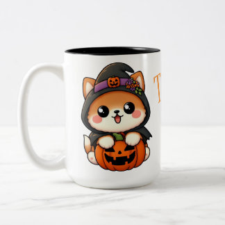 Caneca De Café Em Dois Tons Sweet Halloween - Trick or Teat? mug