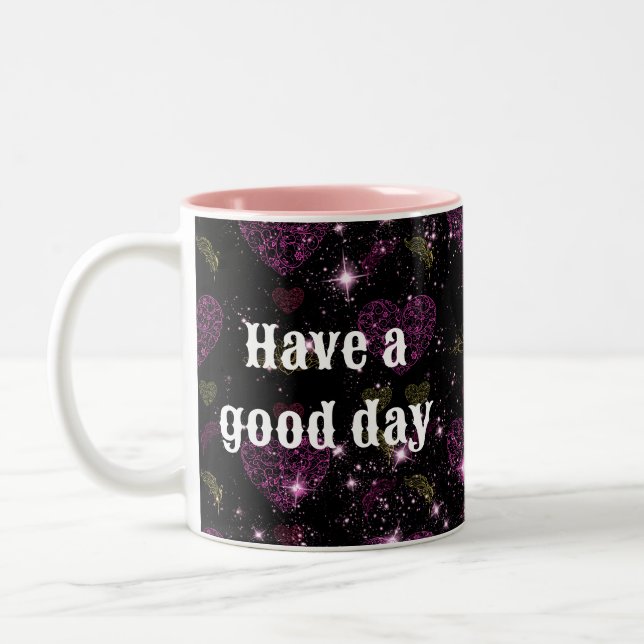 Caneca De Café Em Dois Tons Sweet romantic valentine heart (Esquerda)