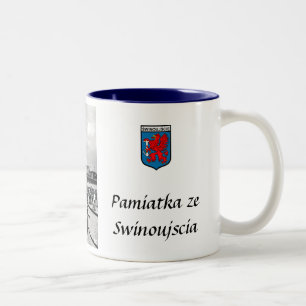 Caneca De Café Em Dois Tons Swinoujscie Souvenir Mug