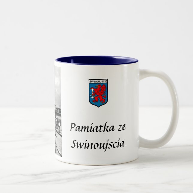 Caneca De Café Em Dois Tons Swinoujscie Souvenir Mug (Direita)