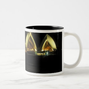 Caneca De Café Em Dois Tons Sydney Opera House à noite, New South Wales, 2