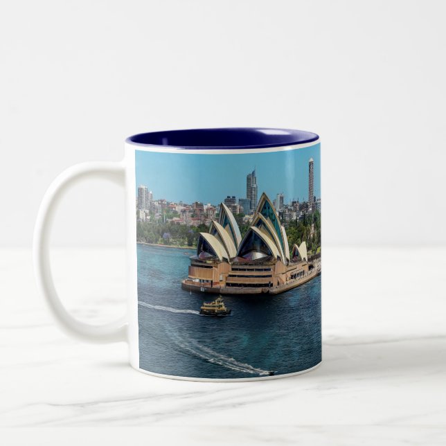 Caneca De Café Em Dois Tons Sydney - OPERA HOUSE - panorama (Esquerda)