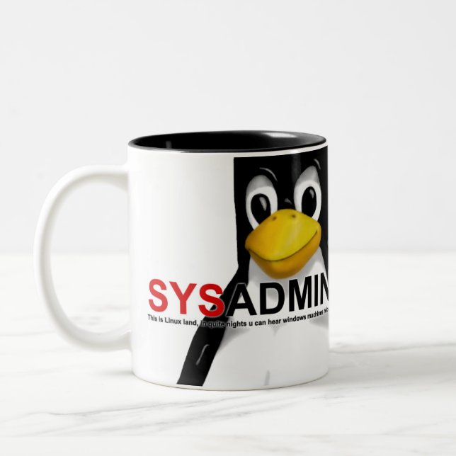 CANECA DE CAFÉ EM DOIS TONS SYSADMIN (Esquerda)