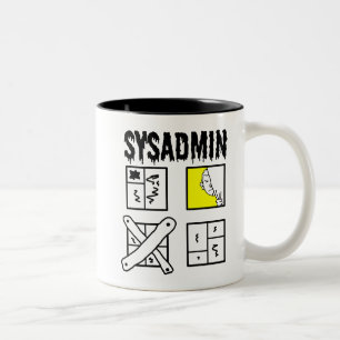 Caneca De Café Em Dois Tons Sysadmin - Administrador do sistema