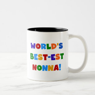 Caneca De Café Em Dois Tons T-shirt e presente brilhantes das cores do Nonna