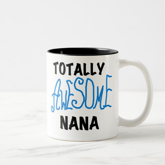 Caneca De Café Em Dois Tons T-shirt e presentes azuis totalmente (Direita)