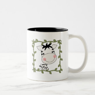 Caneca De Café Em Dois Tons T-shirt e presentes da zebra do bebê