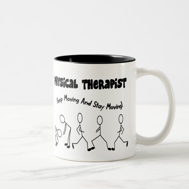 Caneca De Café Em Dois Tons T-shirt e presentes do fisioterapeuta (Direita)
