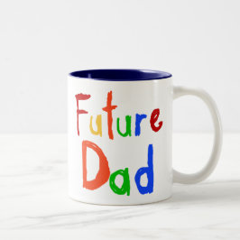 Caneca De Café Em Dois Tons T-shirt e presentes futuros do pai do texto do