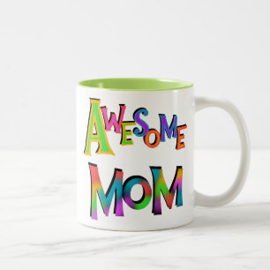 Caneca De Café Em Dois Tons T-shirt e presentes impressionantes da mamã