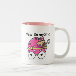 Caneca De Café Em Dois Tons T-shirt e presentes novos da avó do bebé