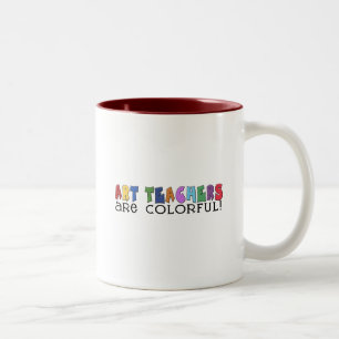 Caneca De Café Em Dois Tons T-shirt multicoloridos e presentes do professor de