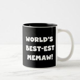 Caneca De Café Em Dois Tons T-shirt preto e branco do Melhor-est Memaw do