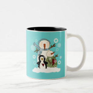 Caneca De Café Em Dois Tons T-shirts e presentes de Feriado para Amigos de Nev