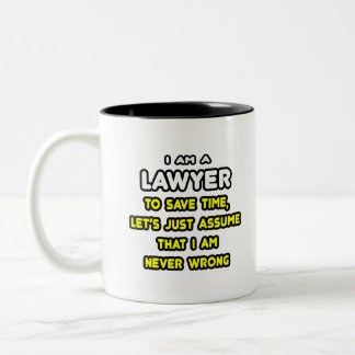 Caneca De Café Em Dois Tons T-Shirts e presentes do advogado engraçado