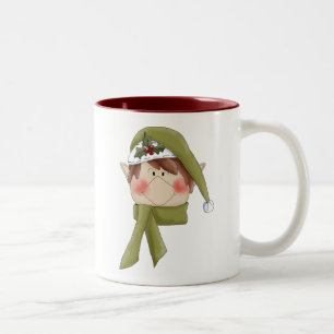 Caneca De Café Em Dois Tons T-shirts e presentes do Elf Feriado