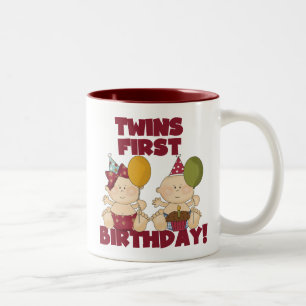 Caneca De Café Em Dois Tons T-shirts e presentes gêmeos primeiros aniversarios