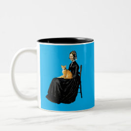 Caneca De Café Em Dois Tons Tabby Laranja da Mãe do Assobiador