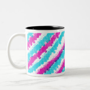 Caneca De Café Em Dois Tons Tabuleiro Azul e Brilhante Rosa