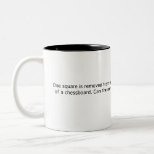 Caneca De Café Em Dois Tons Tabuleiro de xadrez mutilado