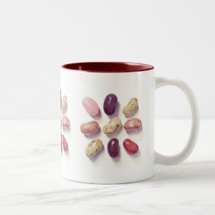 Caneca De Café Em Dois Tons TAC TOE JELLY BEANS Maroon Cama de dois tons