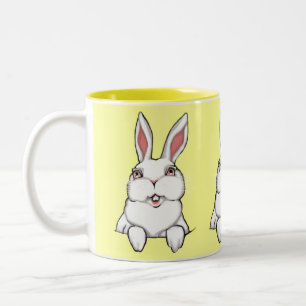 Caneca De Café Em Dois Tons Taça Bunny Rabbit Mug de Café Coelho Taça Bunny