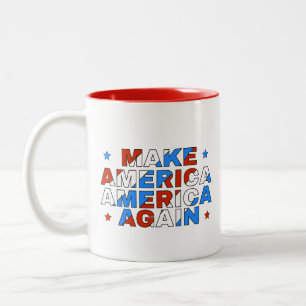 Caneca De Café Em Dois Tons Taça Café: Torne a América novamente