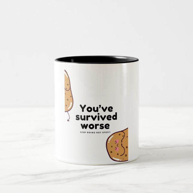 Caneca De Café Em Dois Tons Taça de Batata (Centro)