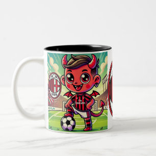 Caneca De Café Em Dois Tons Taca de futebol Milan 