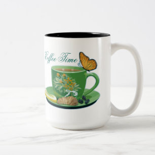 Caneca De Café Em Dois Tons Taça do Café e Saucer Mug