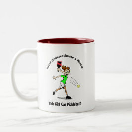 Caneca De Café Em Dois Tons Taça do Café: Jogada nunca subestima uma mulher