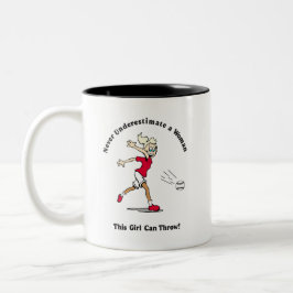 Caneca De Café Em Dois Tons Taça do Café: Jogando Beisebol Softball