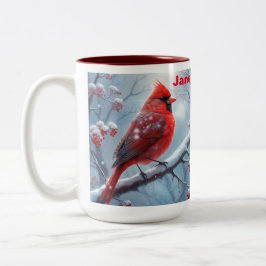 Caneca De Café Em Dois Tons Taça do Café Vermelho Personalizada, Taça Cardinal