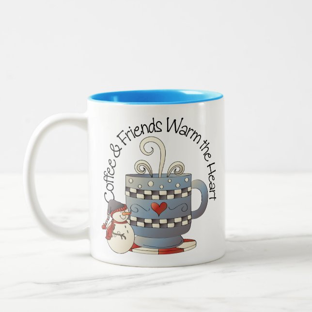 Caneca De Café Em Dois Tons Taça Mug Café Amiga (Esquerda)