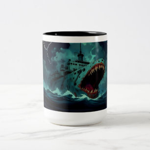Caneca De Café Em Dois Tons Taça "Saudações do Abismo"