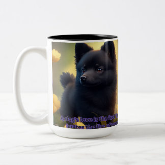 Caneca De Café Em Dois Tons Taça Schipperke