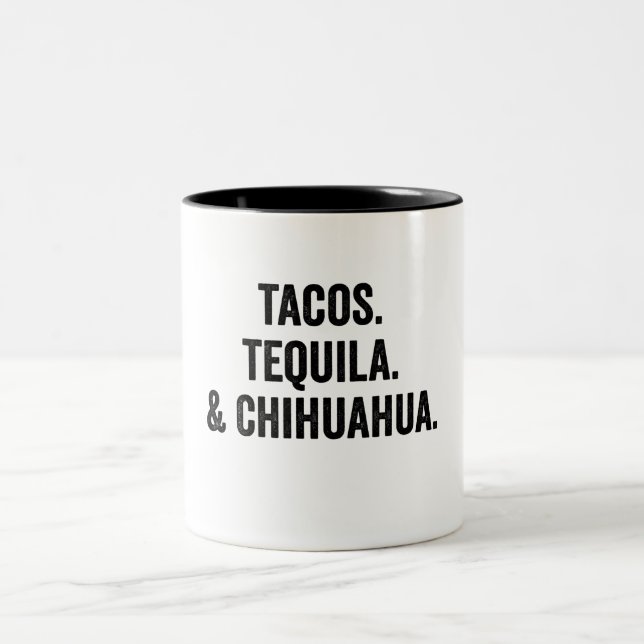 Caneca De Café Em Dois Tons Tacos Tequila E Chihuahua (Centro)