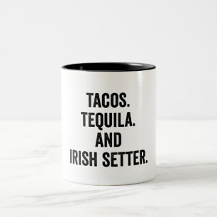 Caneca De Café Em Dois Tons Tacos Tequila E Irish Setter