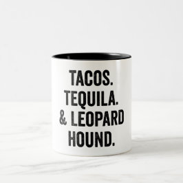 Caneca De Café Em Dois Tons Tacos Tequila E Leopardo Hound