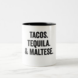 Caneca De Café Em Dois Tons Tacos Tequila E Maltês