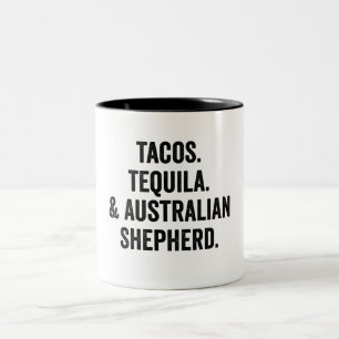 Caneca De Café Em Dois Tons Tacos Tequila E Pastor Australiano Funny Two-T