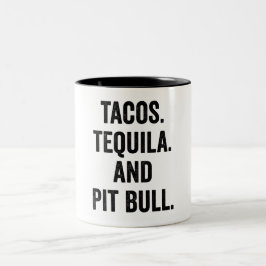 Caneca De Café Em Dois Tons Tacos Tequila E Pit Bull