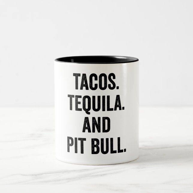Caneca De Café Em Dois Tons Tacos Tequila E Pit Bull (Centro)