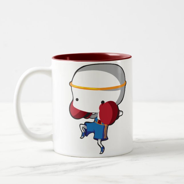 Caneca De Café Em Dois Tons Tailandês de Muay (Esquerda)