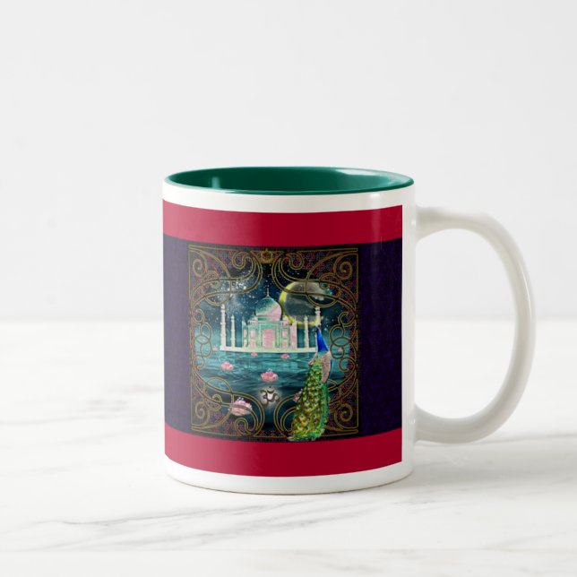 Caneca De Café Em Dois Tons Taj Mahal - Estilo Boêmio Oriental (Direita)