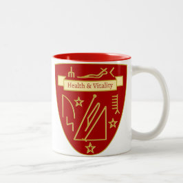 Caneca De Café Em Dois Tons Talismã Personalizado Vitalidade & Bem-Estar