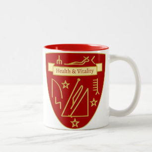 Caneca De Café Em Dois Tons Talismã Personalizado Vitalidade & Bem-Estar