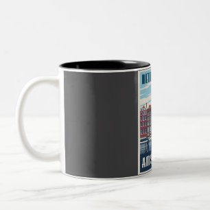 Caneca De Café Em Dois Tons Talk Head Retro Gig